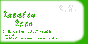 katalin utto business card